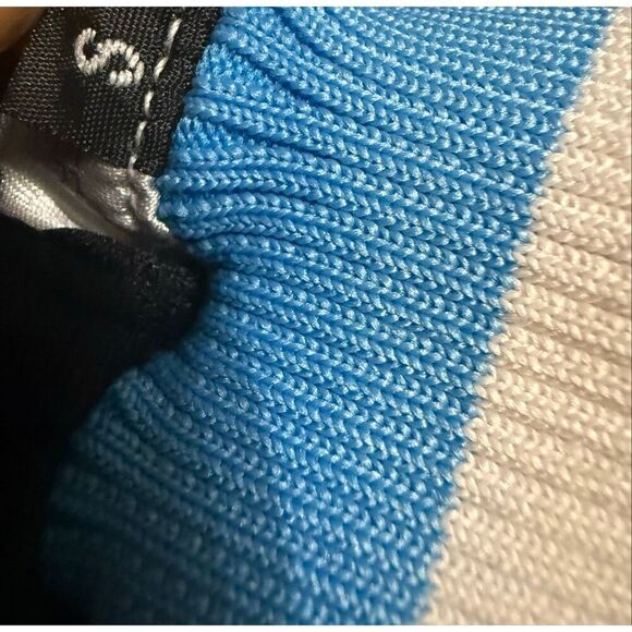 Men's Striped Trim #13 Mesh Perforated Sports Basketball Shorts Black Blue Small - Picture 11 of 11